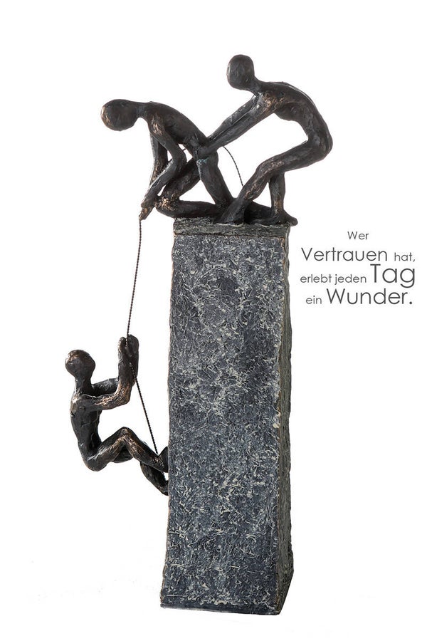 Gilde Assistance – Sculptuur Samenwerking en Vertrouwen – Grijs en Brons – 43 cm