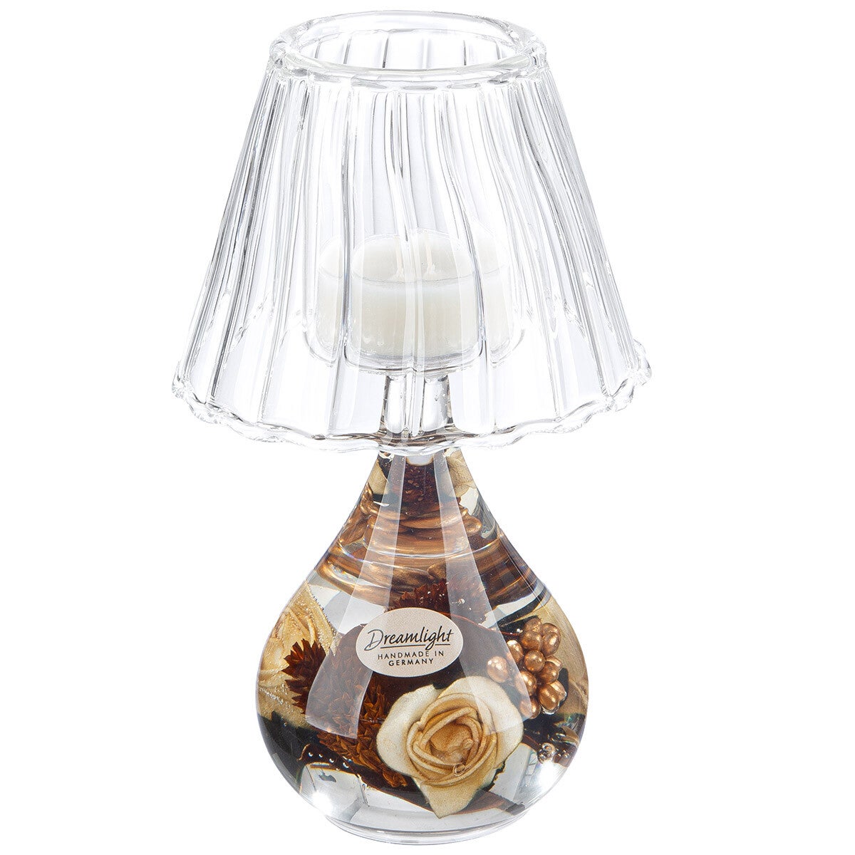Gilde Dreamlight Elegance – Glazen Stormlight Tafellamp – 16 cm