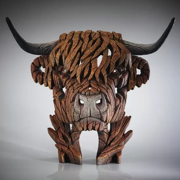 Edge Sculpture Highland Cow Bust ( op bestellng leverbaar)