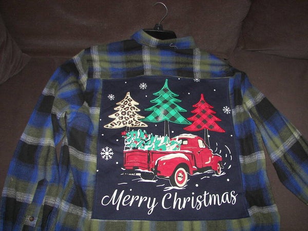Merry Christmas on a Flannel