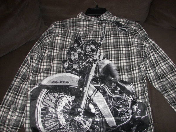Motorcycle on Flannel