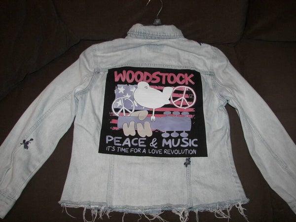 Woodstock On Jean Jacket