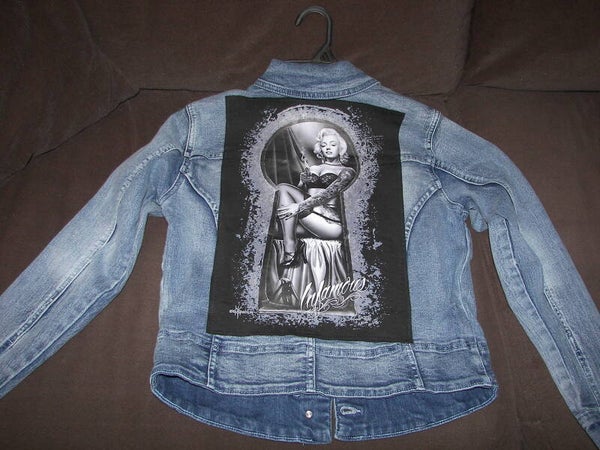 Marilyn Monroe Keyhole on Jean Jacket