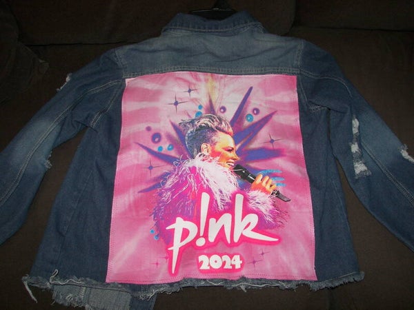 Pink on a Jean Jacket