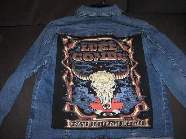 Luke Combs on a Jean Jacket