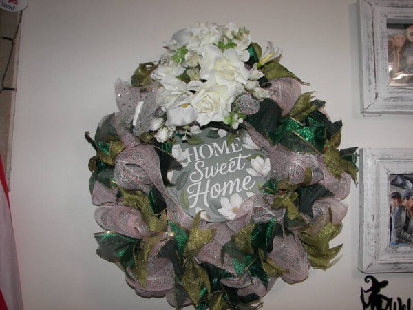 Home Sweet Home Wreath with Lights