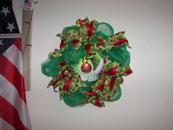 The Grinch Boys Small Door Wreath