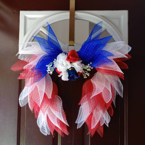 Red White and Blue Angel Wreath