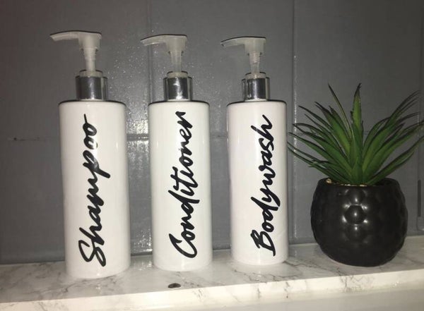 Labelled bottles
