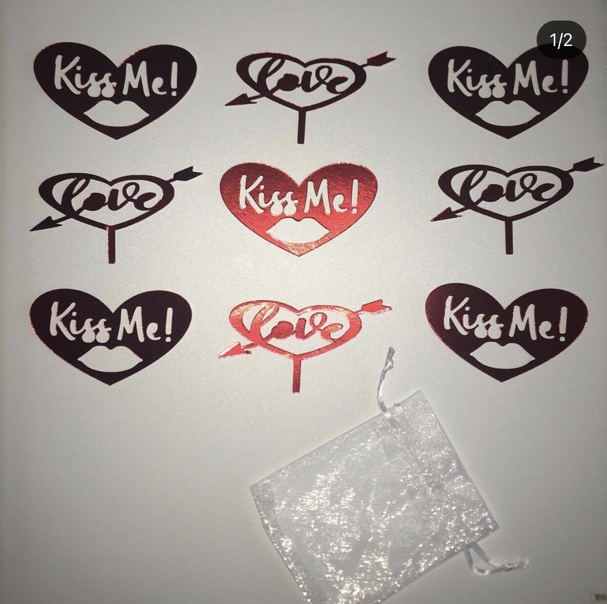 Valentines day cake topers