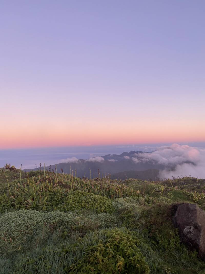 Levé du soleil, La Soufrière