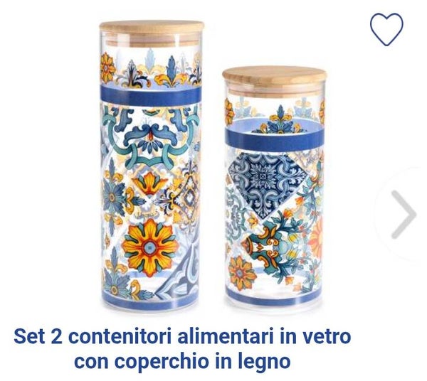 Set contenitori vetro