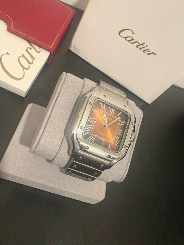 Cartier santos brown dial automatic clone