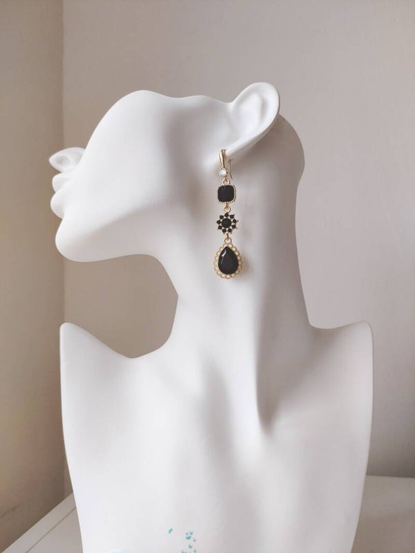 Elegante zwarte oorbellen