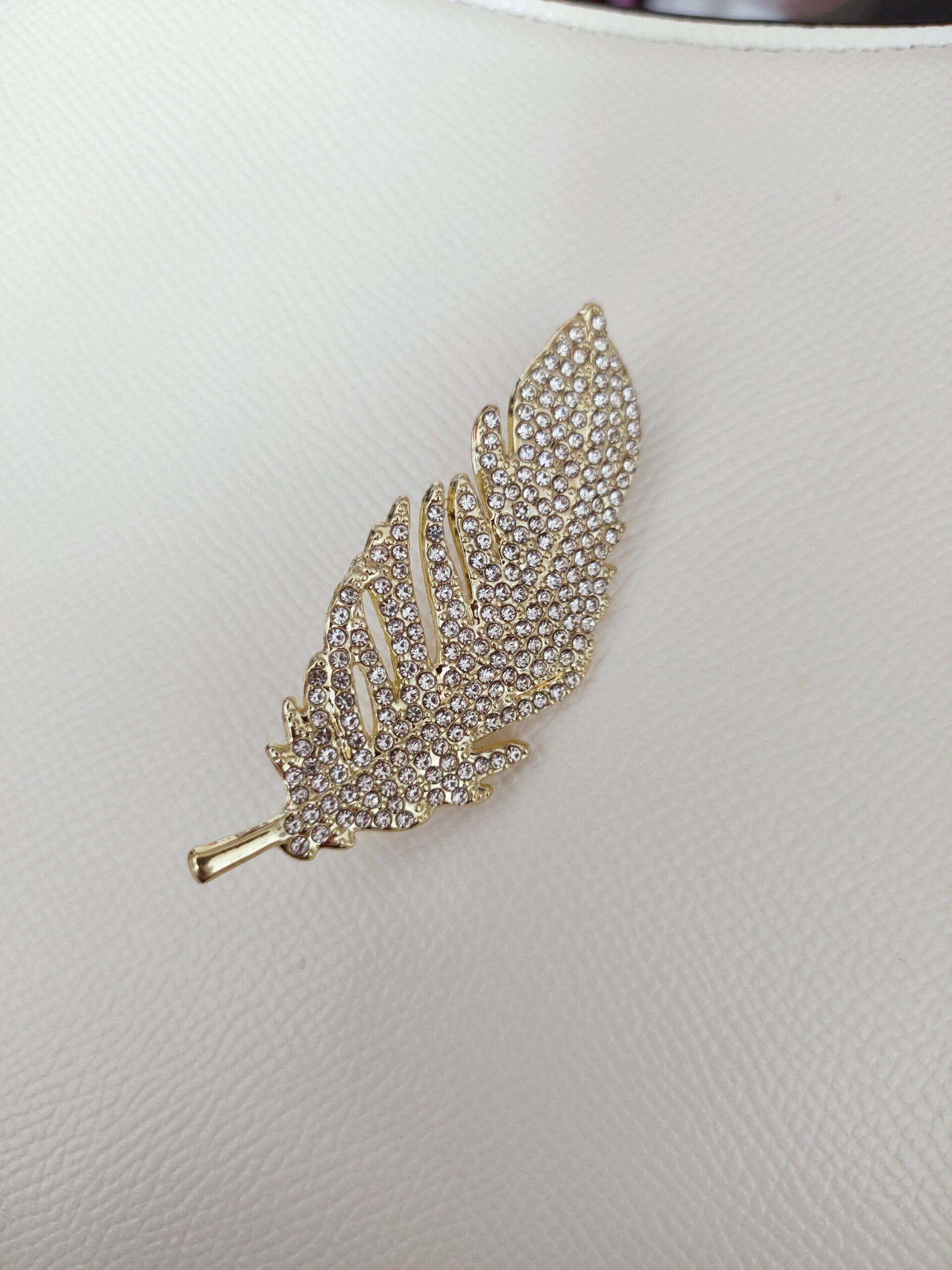 Gold leaf broche