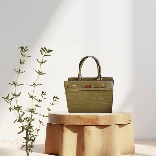 Crocodile dames tas - Army green