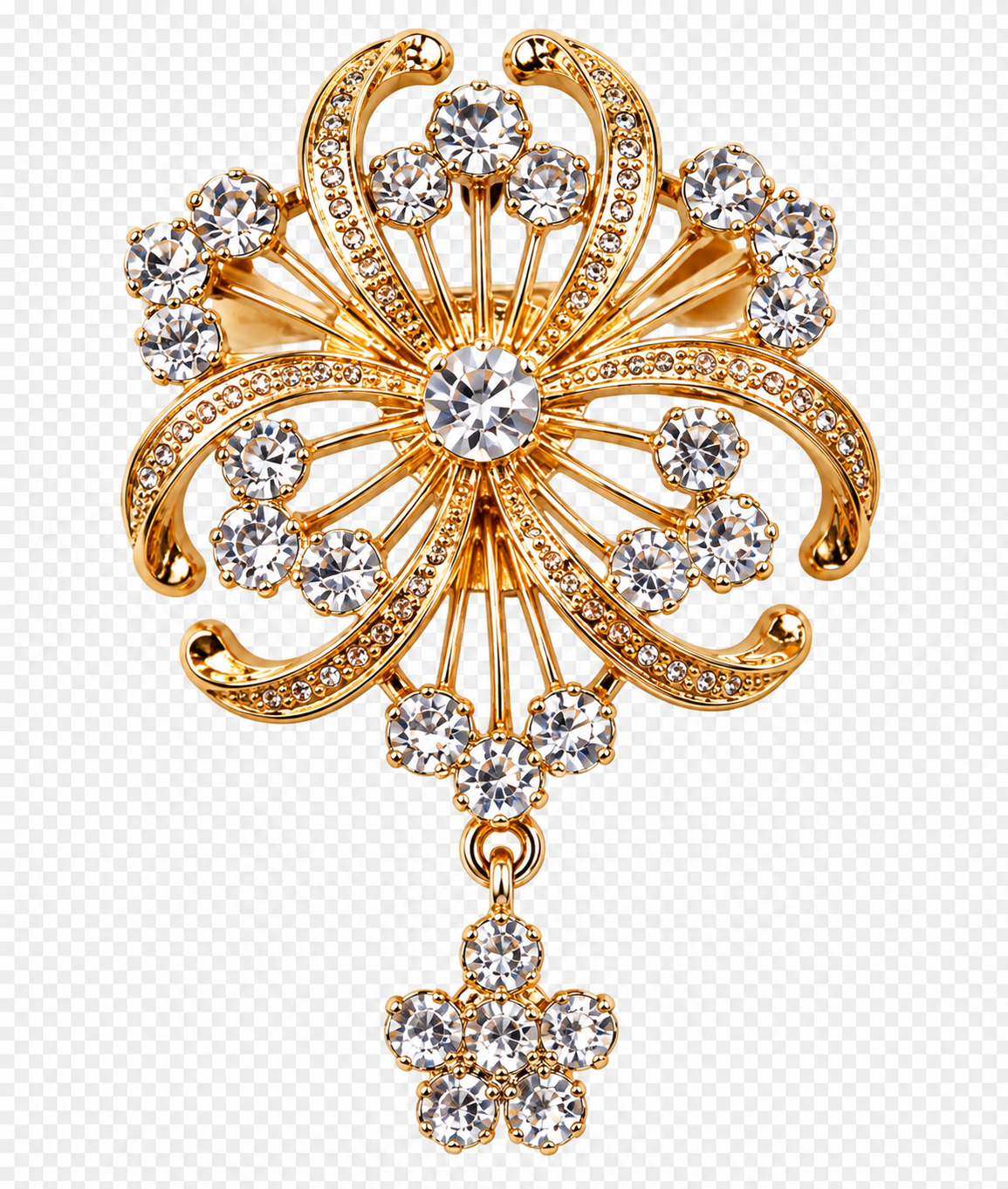 Klassiek gouden broche
