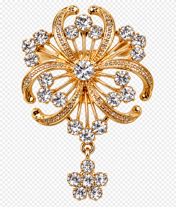 Klassiek gouden broche