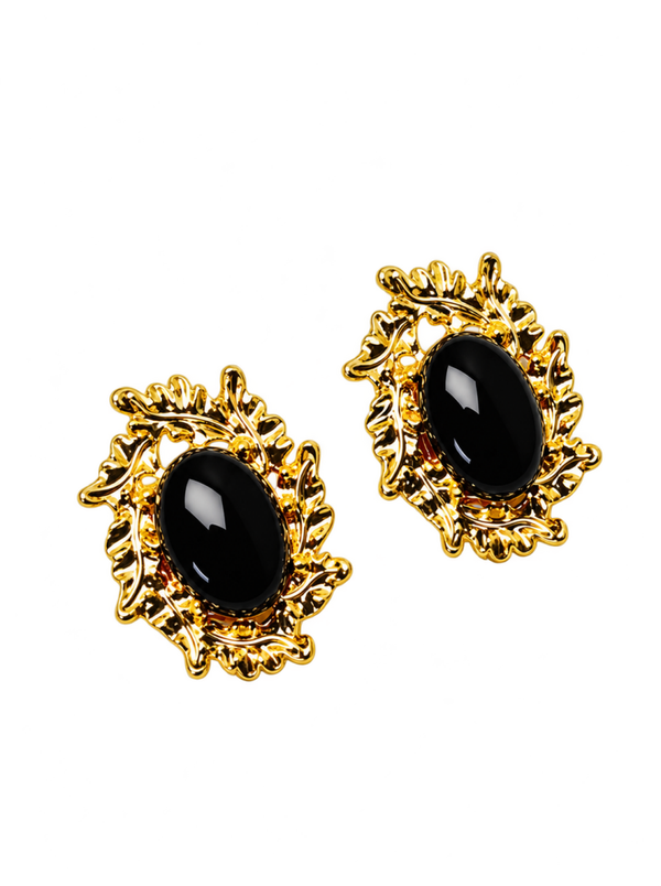 Zwart gouden buttons