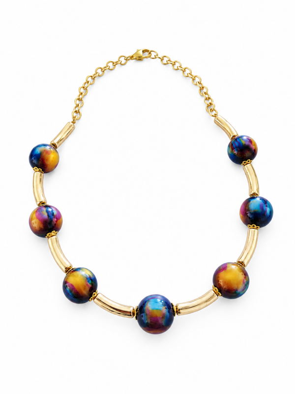 Ketting met bonte kleuren