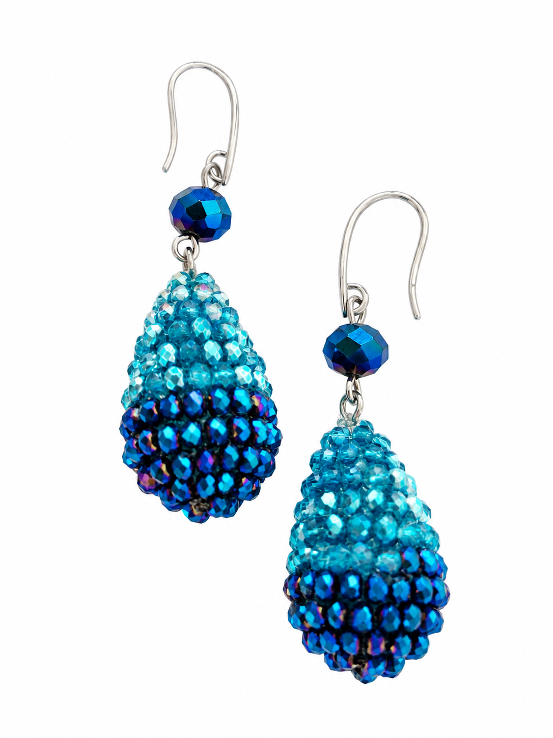 Elegante blauwe oorbellen