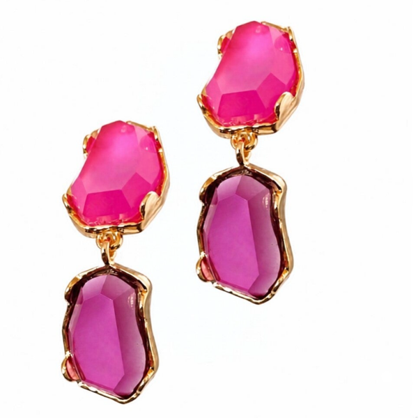 "Sandy" pink oorbellen