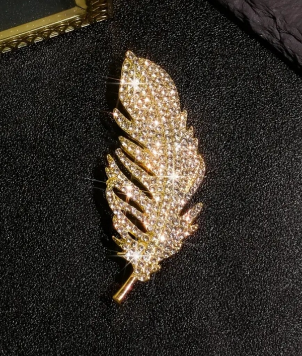 Gold leaf broche