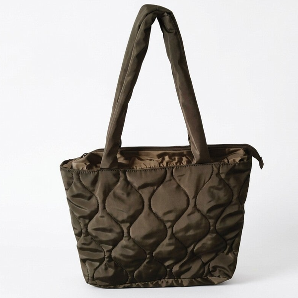Olijfgroene shopper