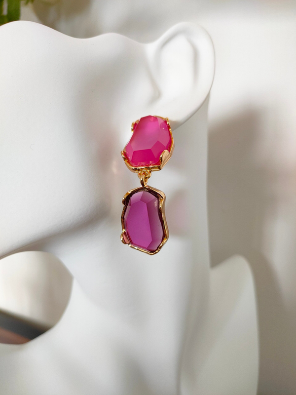 "Sandy" pink oorbellen