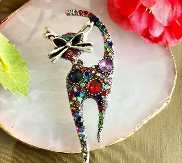Glamour kitty broche