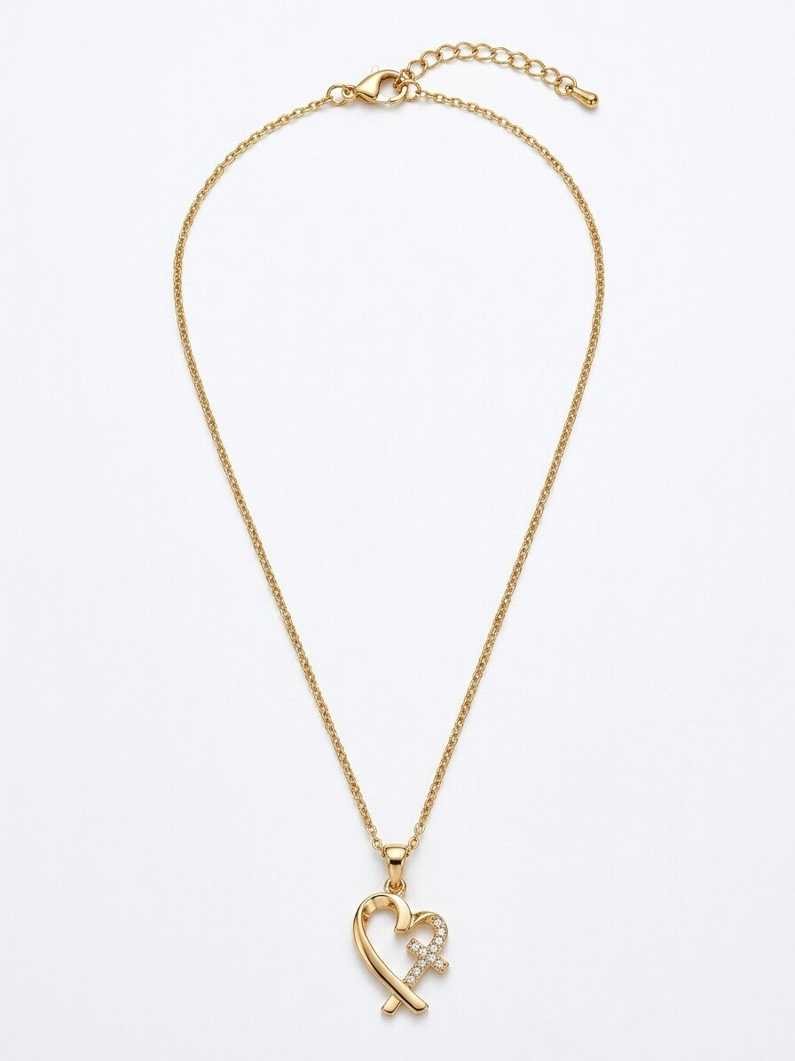 Ketting met hart en kruisje
