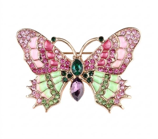 Lieflijke vlinder broche