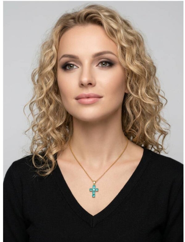 Azuur blauw kruisje