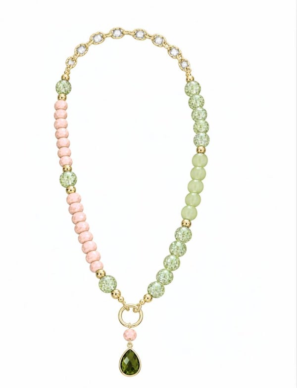 Groen - roze ketting