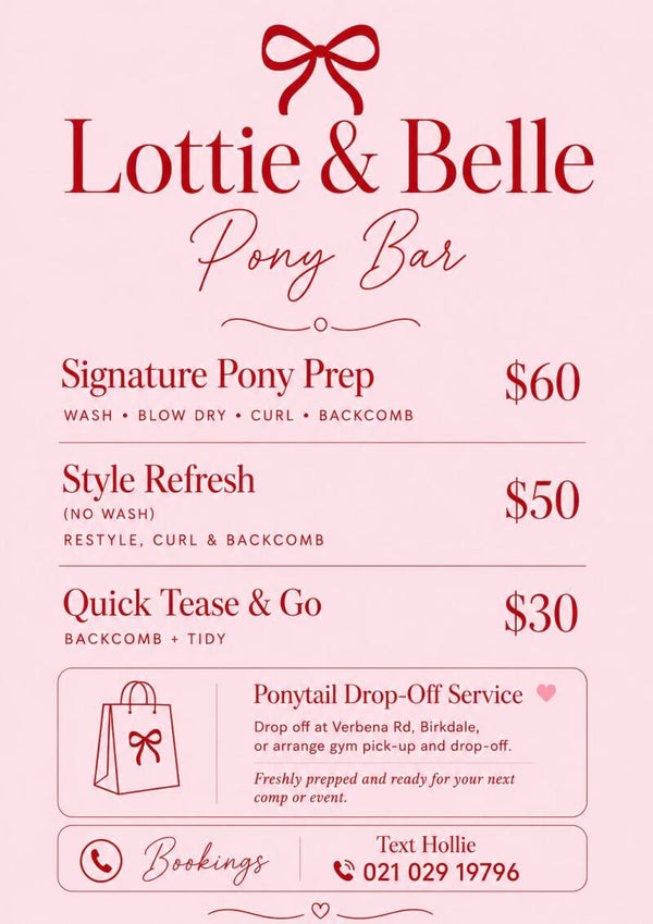 Lotte & Belle Pony Bar bookings are now open!