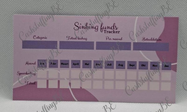Sinking funds tracker A6 digitale download