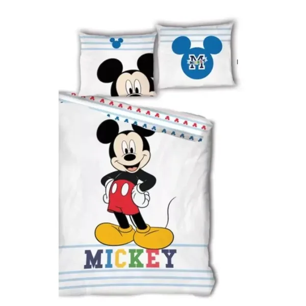 Disney Mickey Mouse Dekbedovertrek - 140 x 200 + 65 x 65 cm - Biologisch Katoen