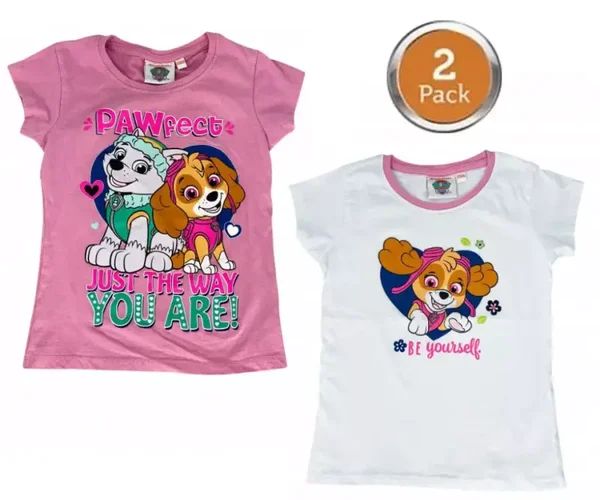 Set van 2 pawpatrol meisjes t-shirts