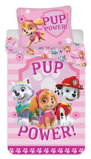 Paw Patrol Pup Power dekbedovertrek 140 × 200 cm - katoen