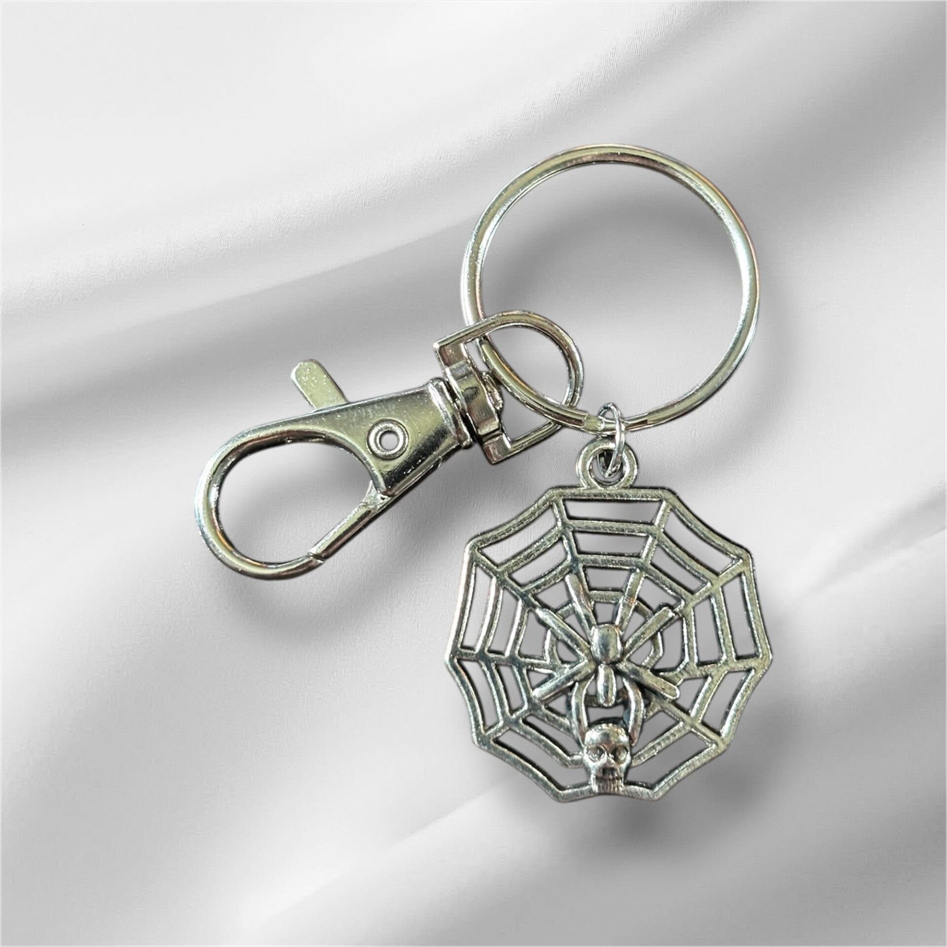 Spiderweb Keychain