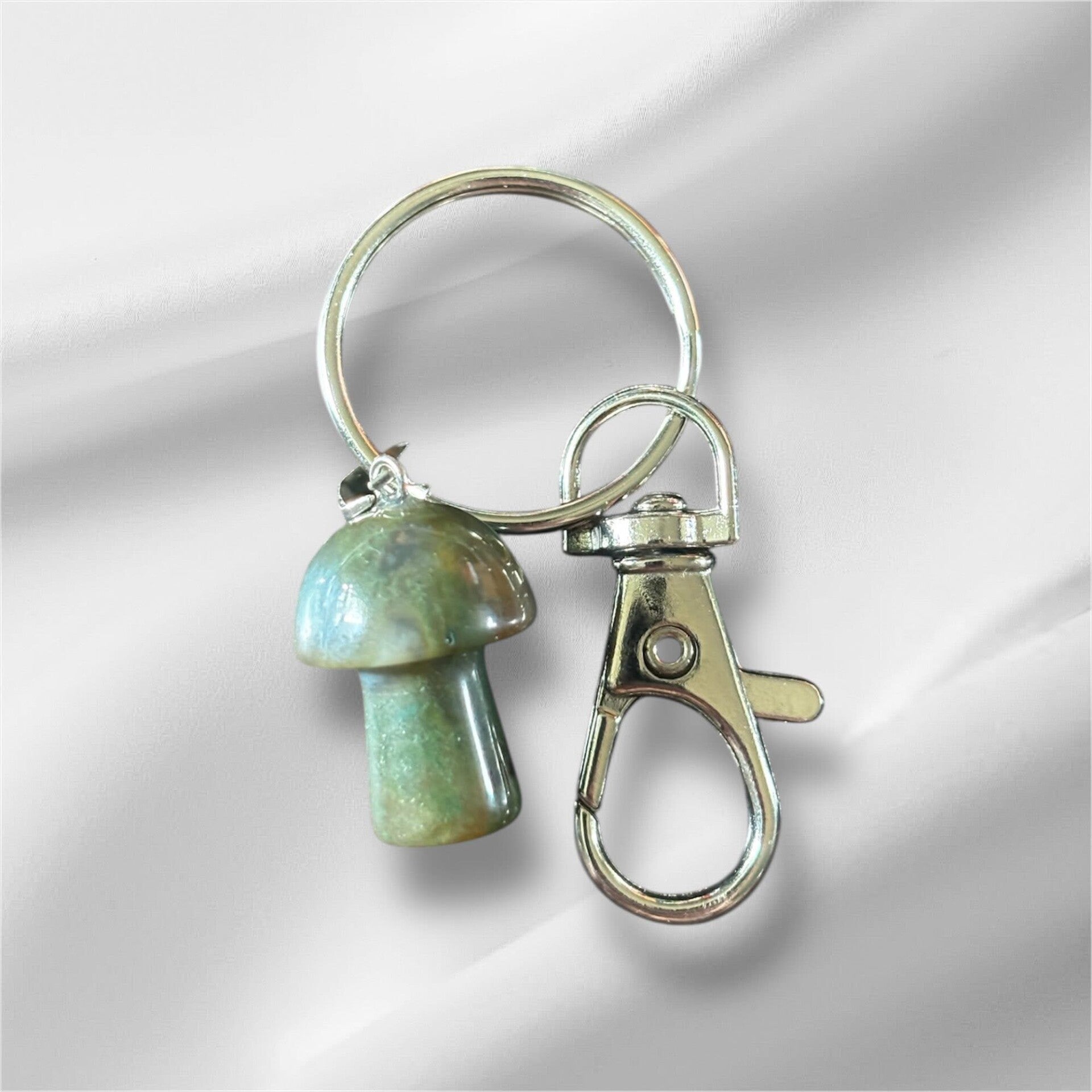Green Jasper Keychain