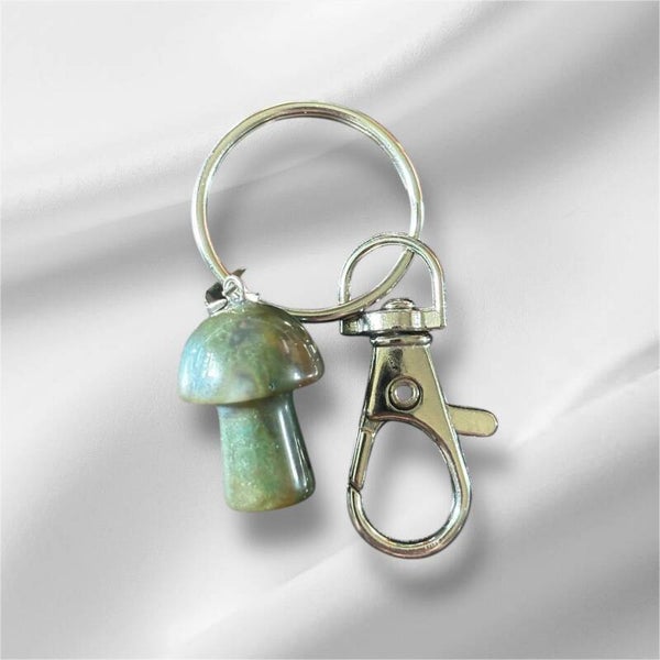 Green Jasper Keychain