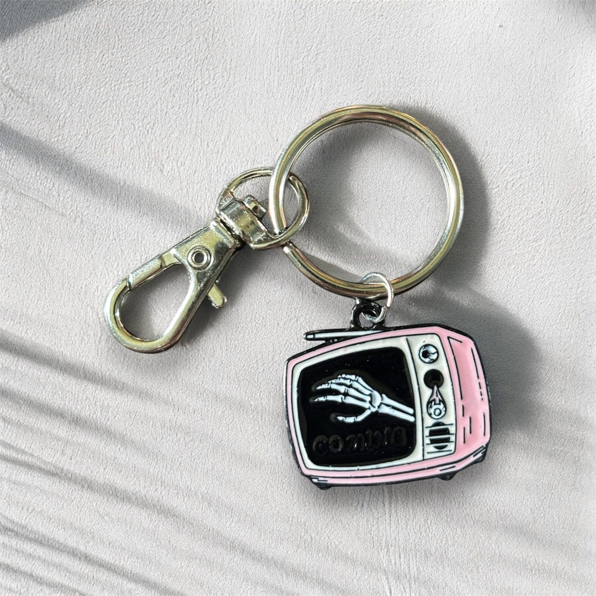 Skeleton TV Keychain