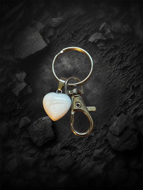 Milky Quartz Keychain