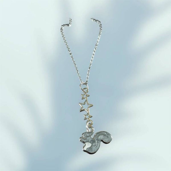 Squirrel and Stars Necklace