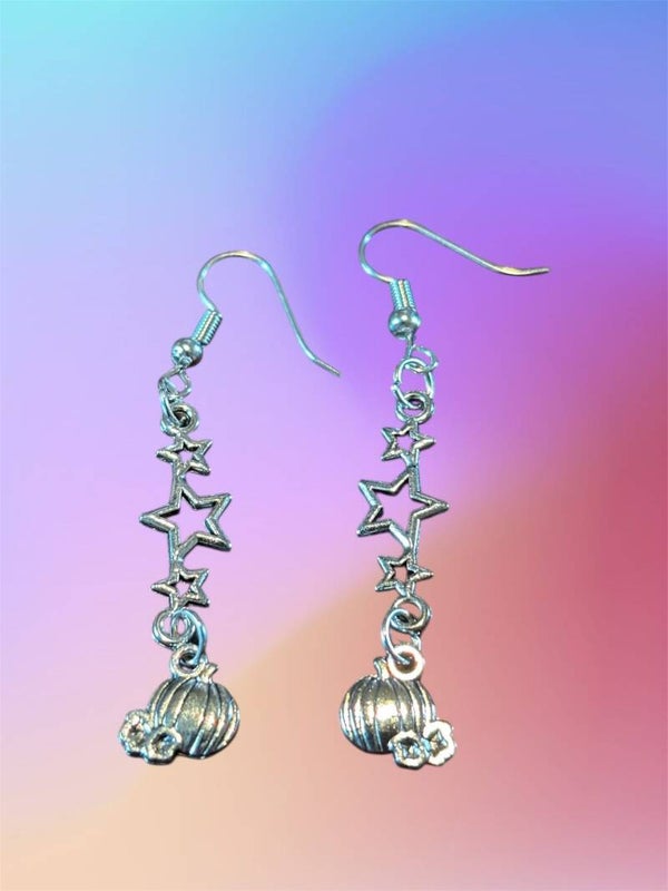 Stars and Pumpkin Earrings