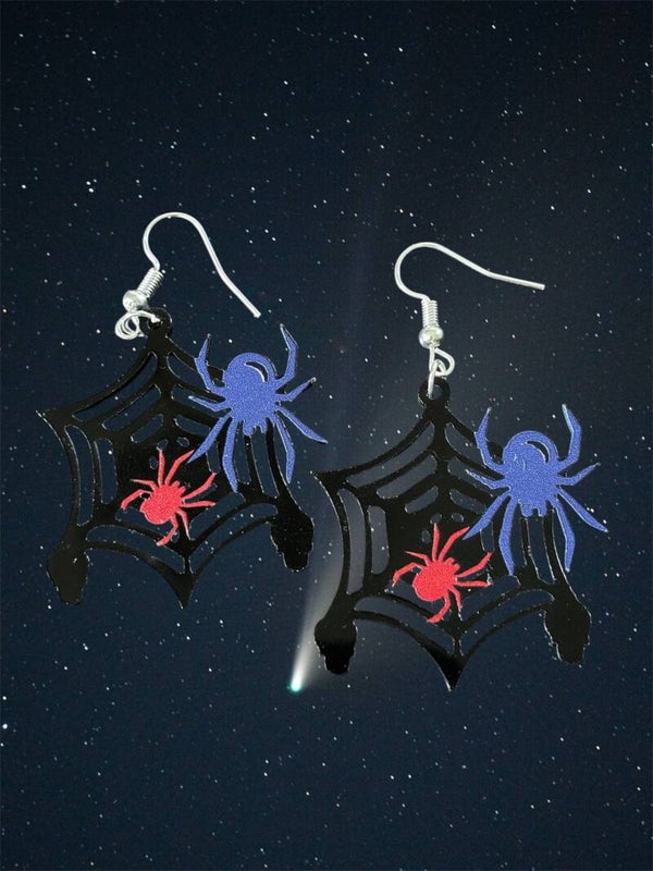 Spiders and Web Earrings