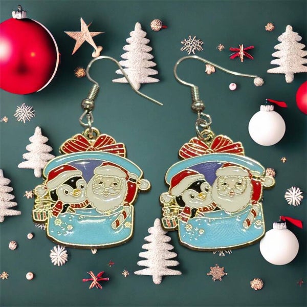 Christmas Penguin Earrings