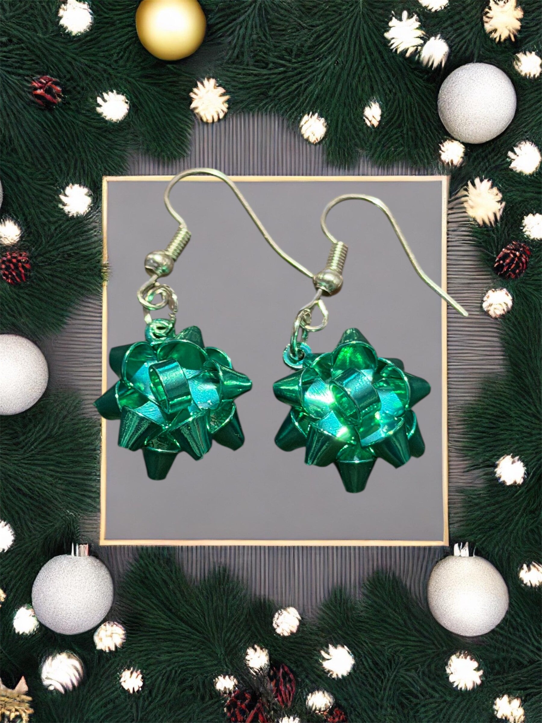 Christmas Bow Earrings