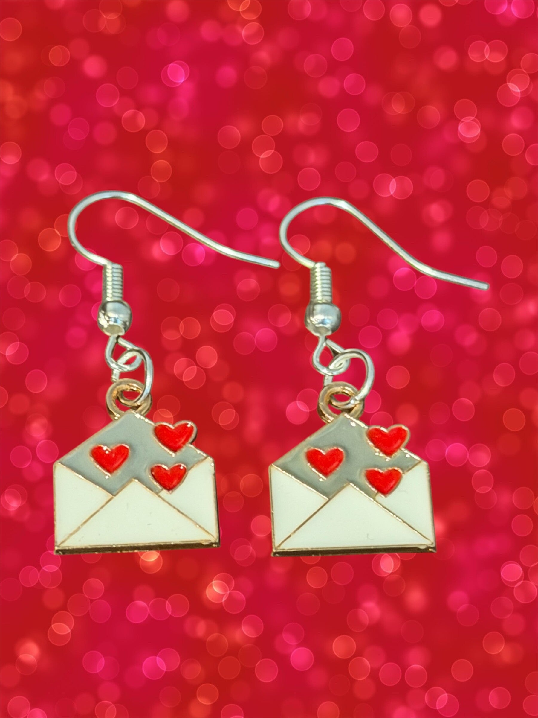 Read Heart Envelope Earrings
